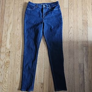 New York And Company London Jean High Rise Skinny Jeans Dark Wash Blue Sz 12